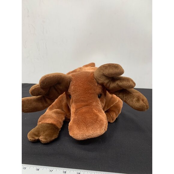 Fiesta Brown Moose 19" Peek a Boo Pillow Plush cream Pillow Moose Picture Zip Cl - Picture 4 of 11